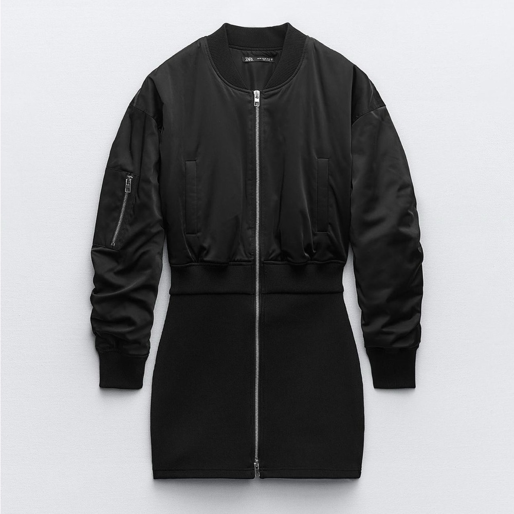 NEW Zara Mini Bomber Dress